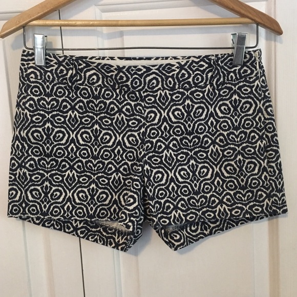 J. Crew Factory Pants - J. Crew Navy White Print Shorts